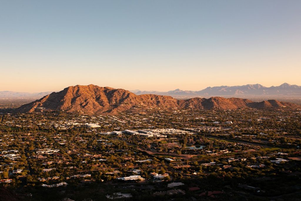 Arizona city and mountain landscape